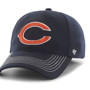 Chicago Bears 47 Brand Closer Fitted Hat One Size Stretch Fit Navy NFL